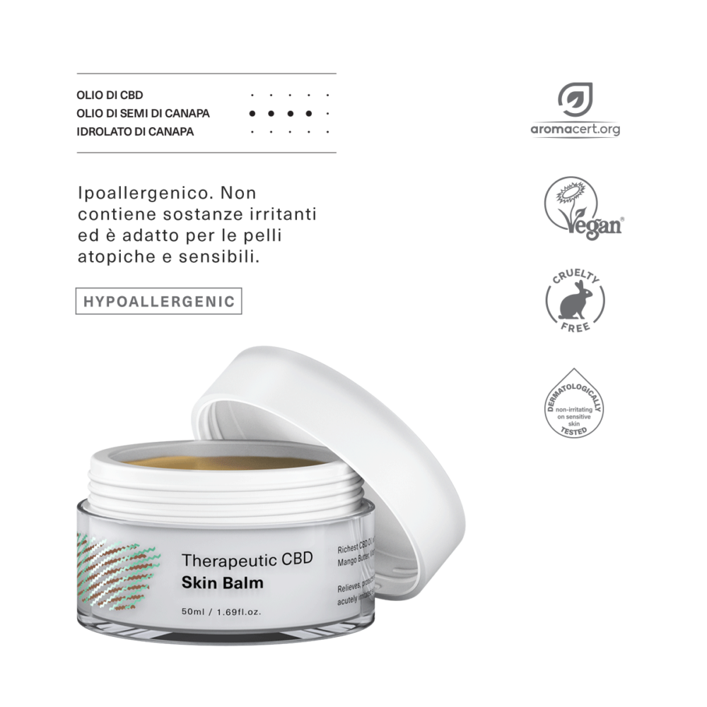 Ingredienti Therapeutic CBD Skin Balm 50ml Hemptouch