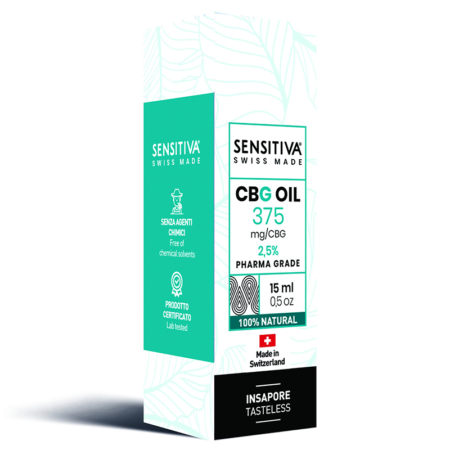 Packaging Olio CBG Sensitiva 2,5%